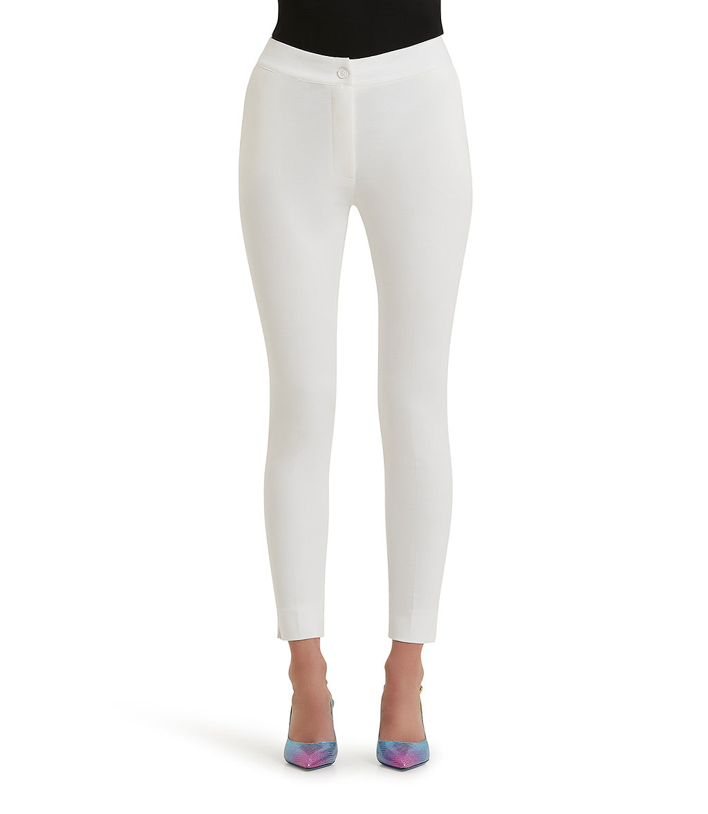 Loriblu Pantaloni slim-fit burro in misto cotone stretch