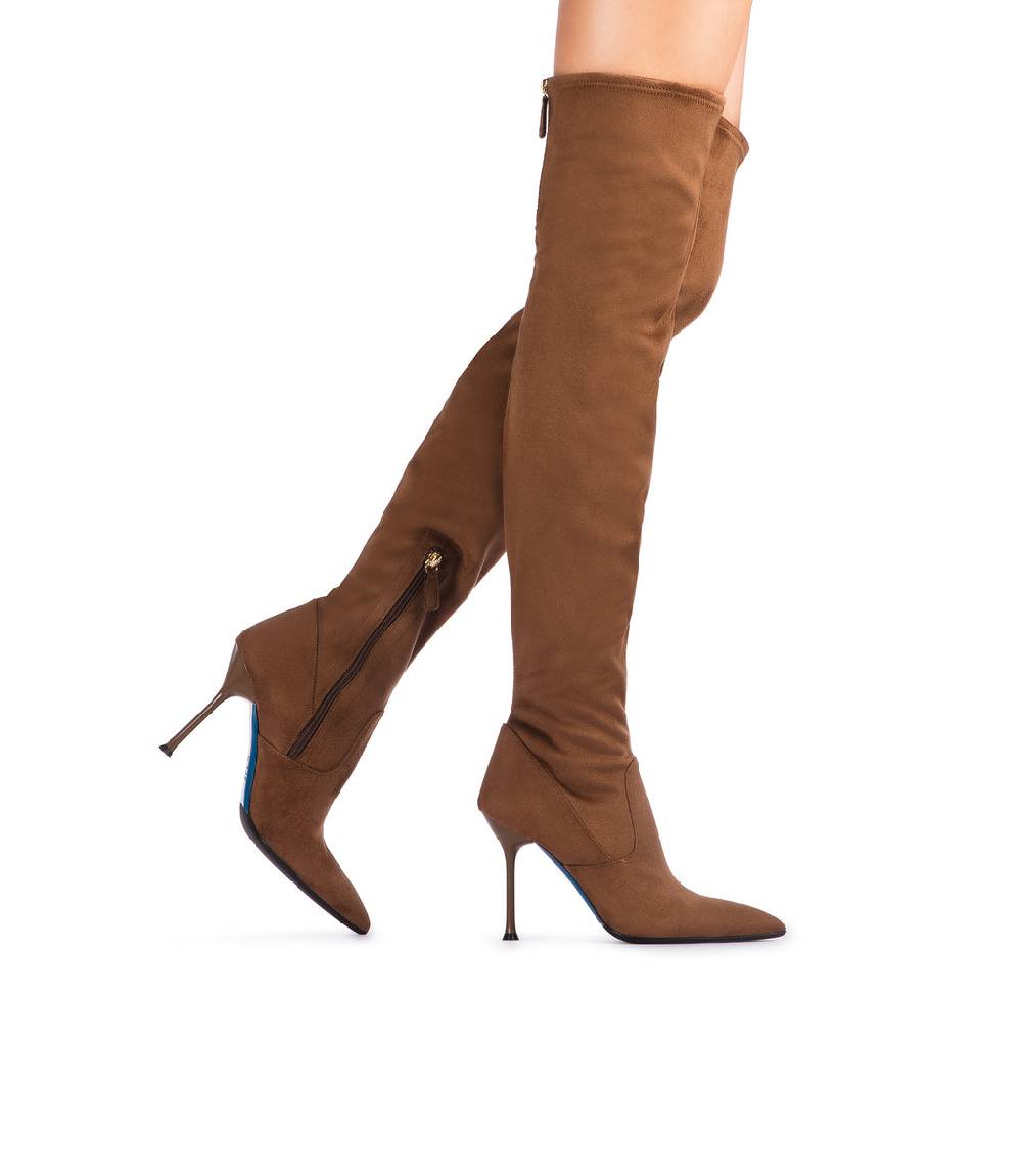 Loriblu Cuissardes in faux camoscio marrone Presa