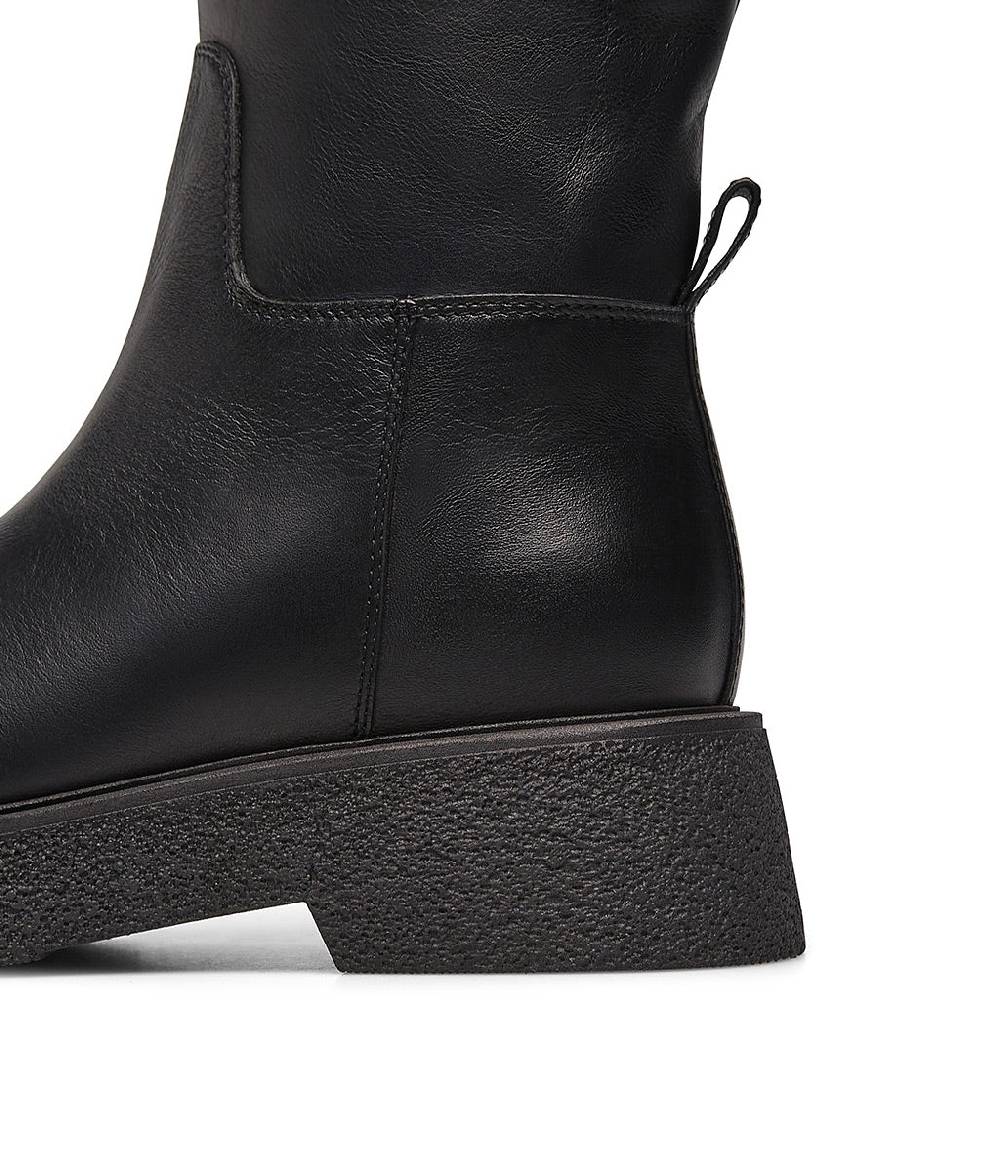 Loriblu Stivali in pelle e shearling nero Offerta