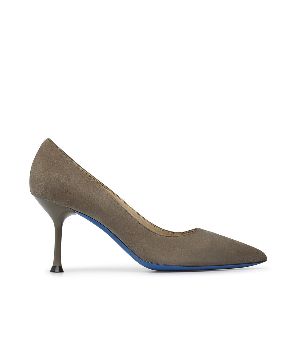 Loriblu Decollete in pelle scamosciata fango