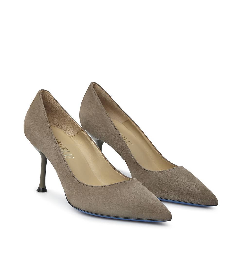 Loriblu Decollete in pelle scamosciata fango Online