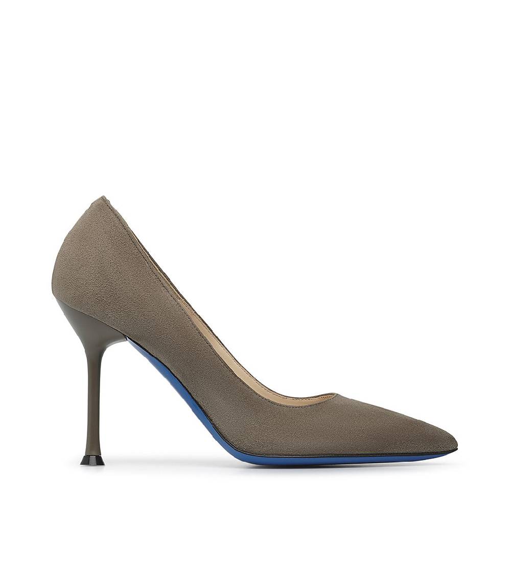 Loriblu Decollete in pelle scamosciata fango