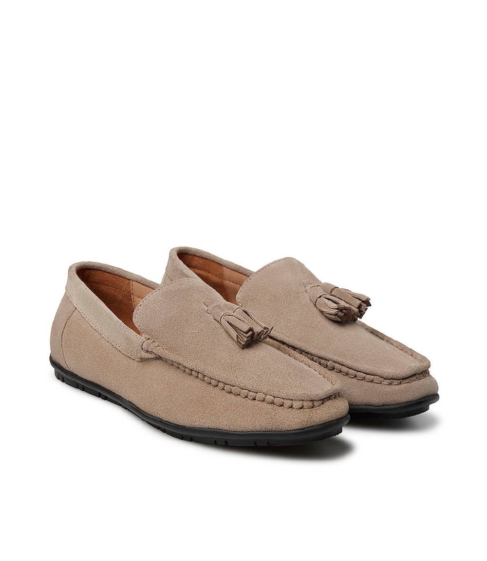 Loriblu Mocassino in camoscio camel con nappine 50% di sconto per tempo limitato