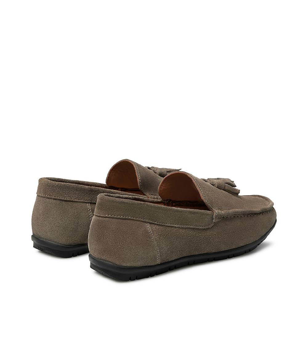 Loriblu Mocassino in camoscio taupe con nappine 2025