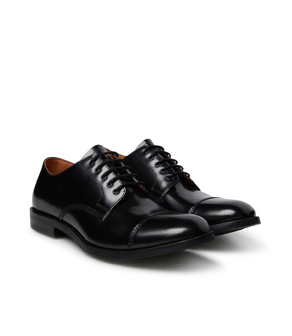 Loriblu Oxford in vitello spazzolato nero Qualità