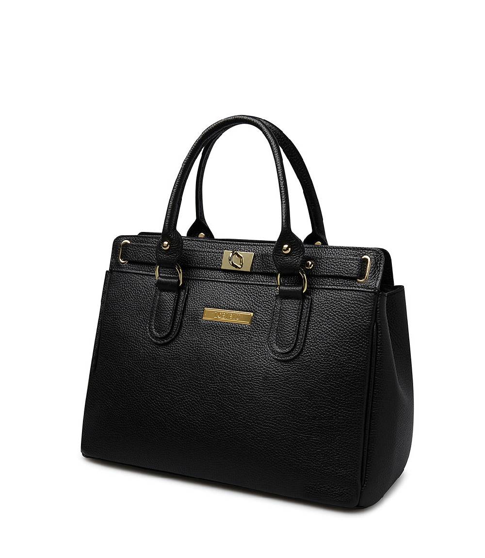 Loriblu Borsa tote in pelle testurizzata nera Acquista Ora