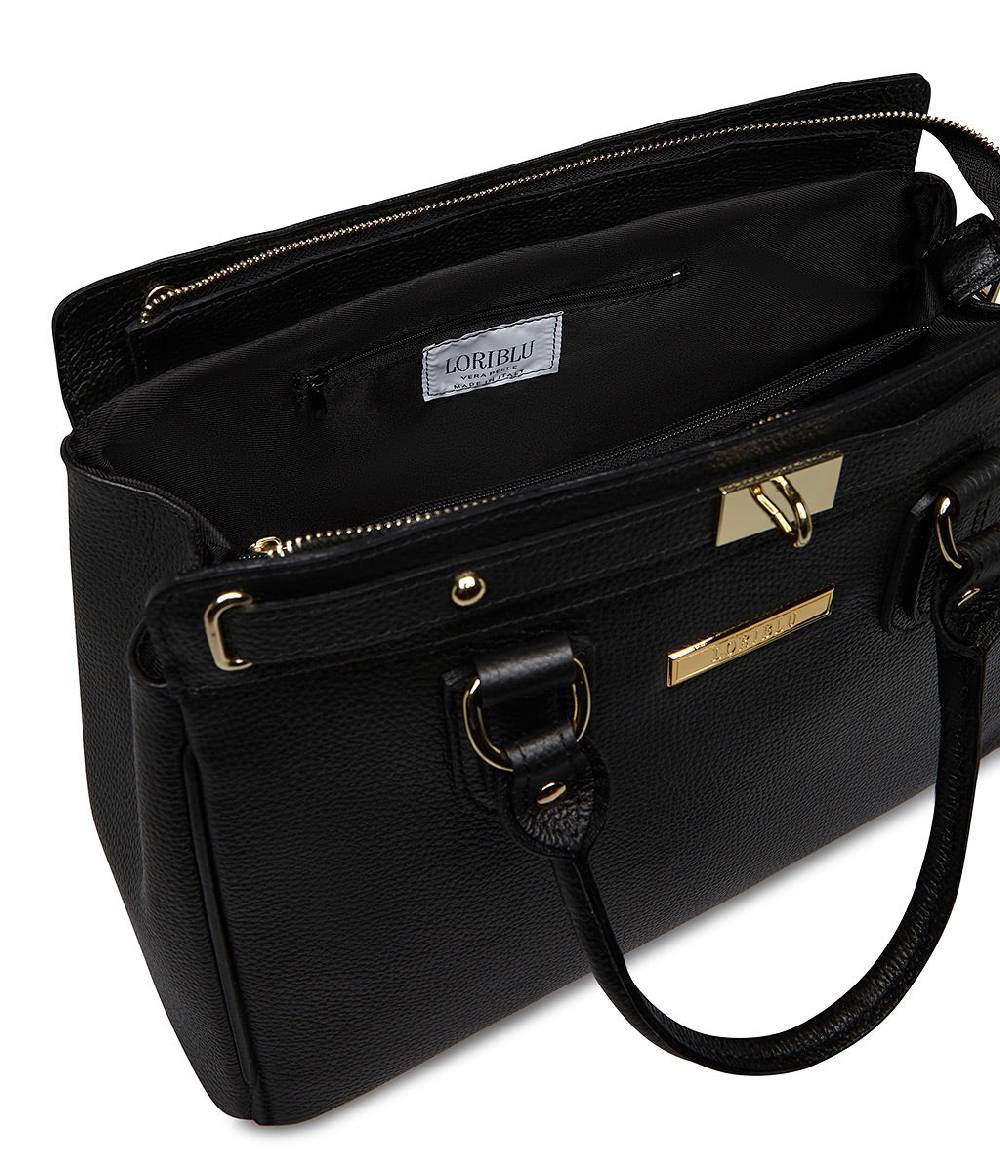 Loriblu Borsa tote in pelle testurizzata nera Acquista Ora