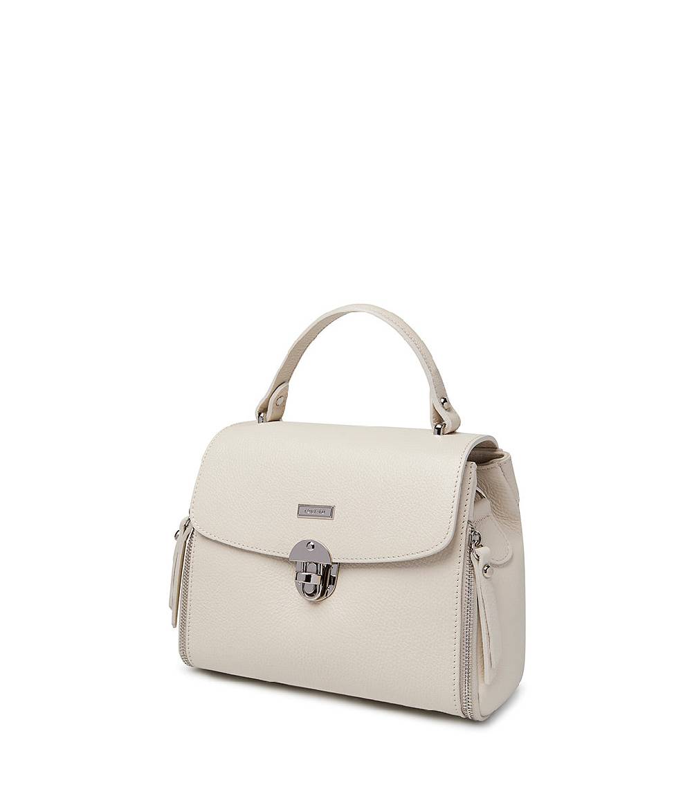 Loriblu Borsa a mano beige in pelle martellata Prezzo Ridotto