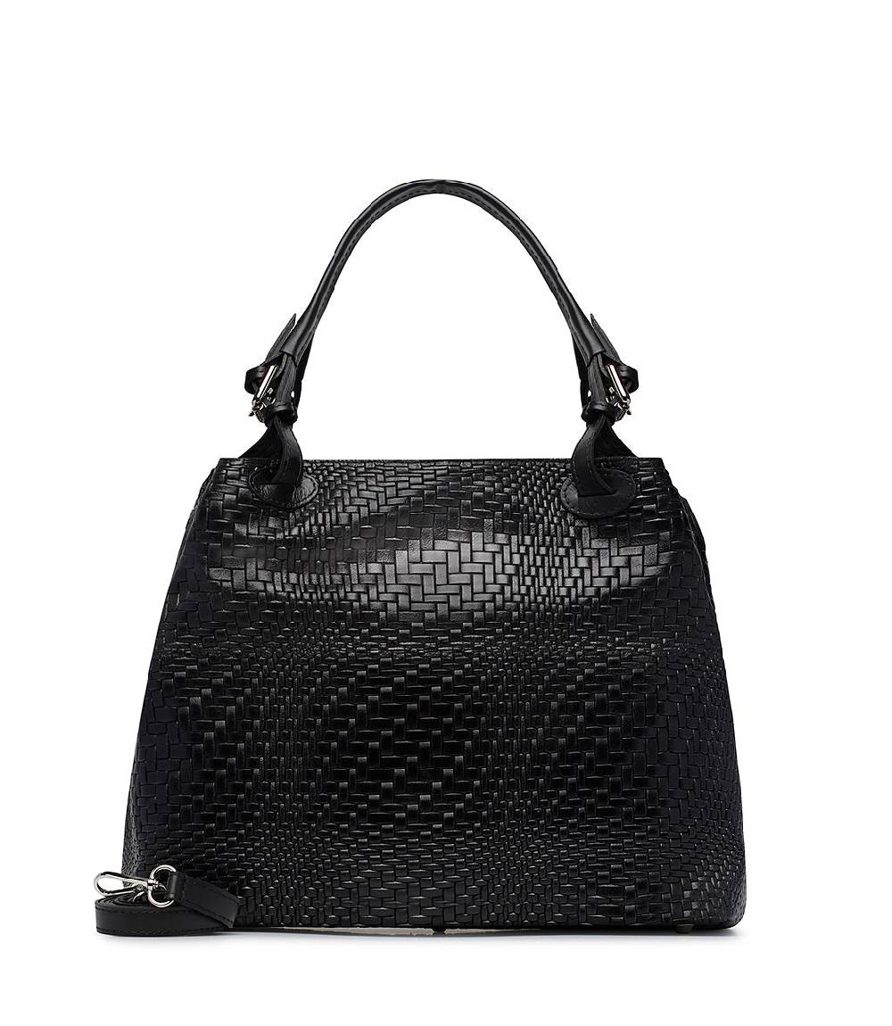 Loriblu Borsa tote in pelle intrecciata nera Presa