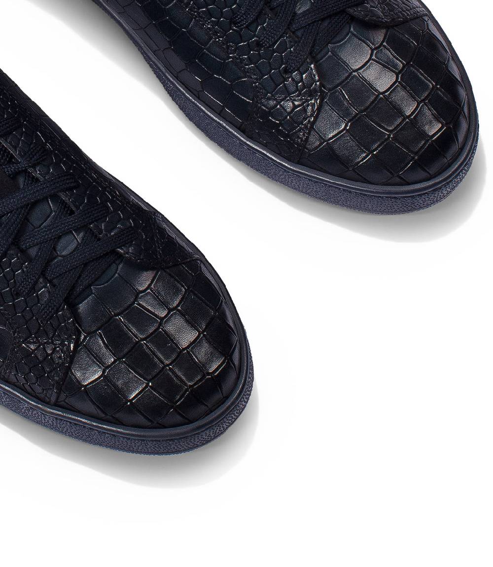 Loriblu Sneakers in pelle effetto coccodrillo blu Online