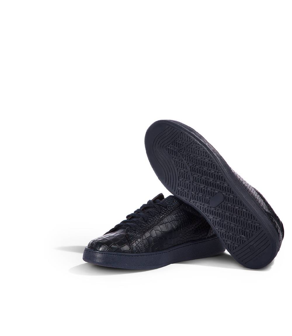 Loriblu Sneakers in pelle effetto coccodrillo blu Online