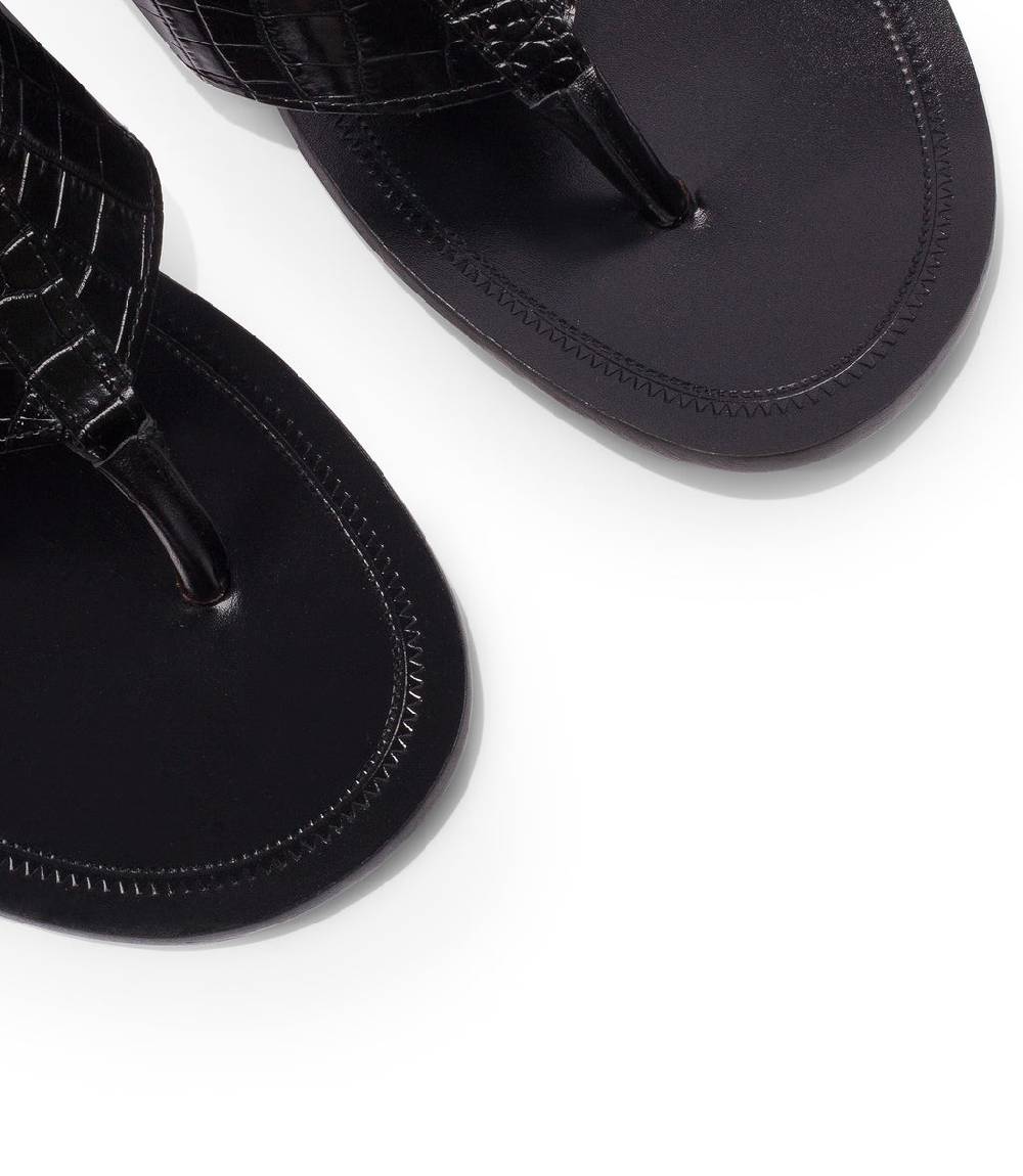 Loriblu Sandali infradito in pelle nera Outlet