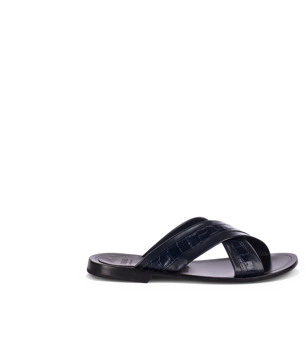Loriblu Sandali in pelle blu scuro