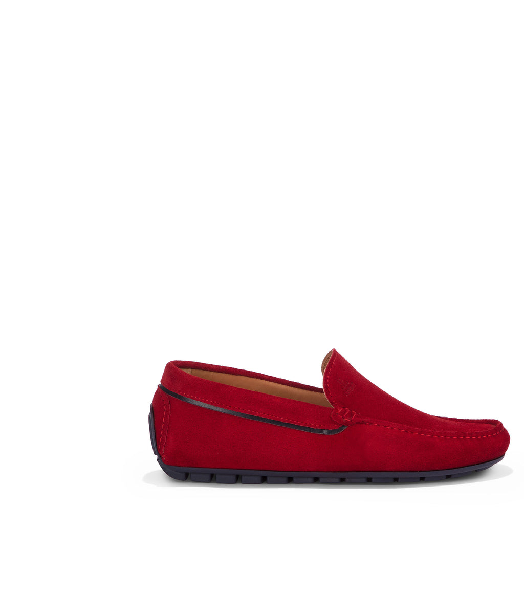 Loriblu Mocassini in camoscio rosso Saldi Di Fabbrica