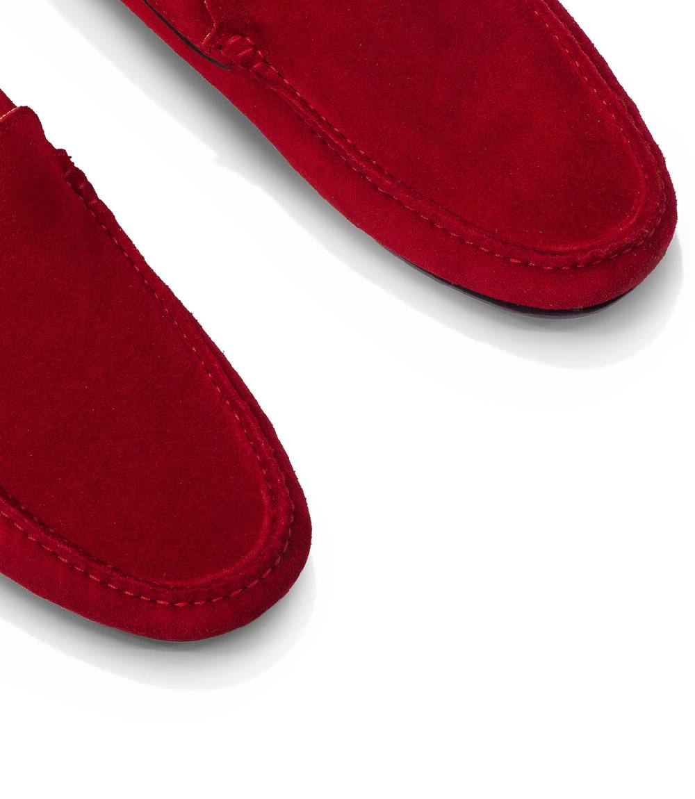 Loriblu Mocassini in camoscio rosso Saldi Di Fabbrica