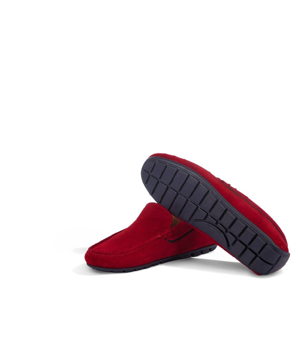 Loriblu Mocassini in camoscio rosso Saldi Di Fabbrica