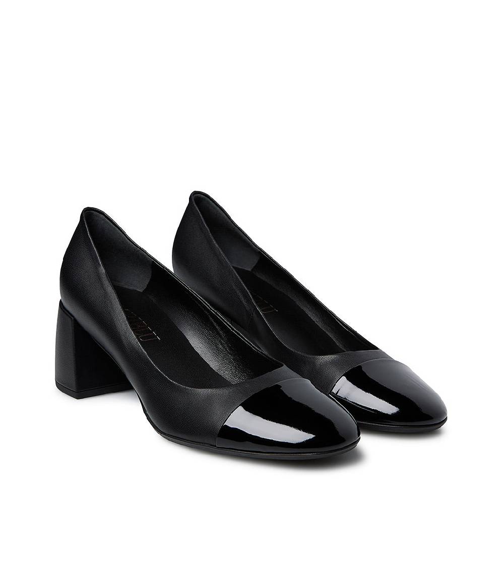 Loriblu Décolleté nappa nero e vernice In Linea