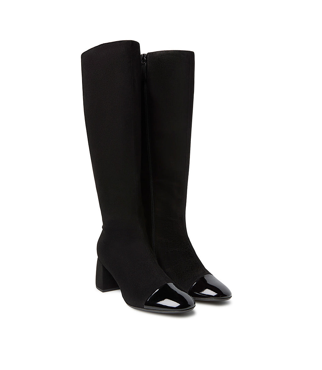 Loriblu Stivale camoscio nero con punta in vernice Vendita