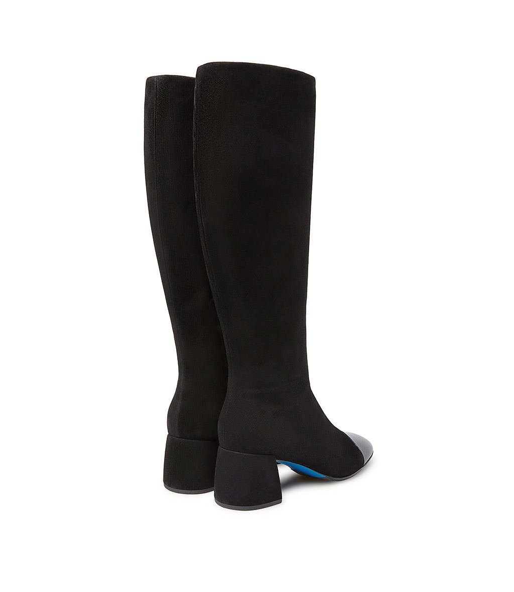 Loriblu Stivale camoscio nero con punta in vernice Vendita