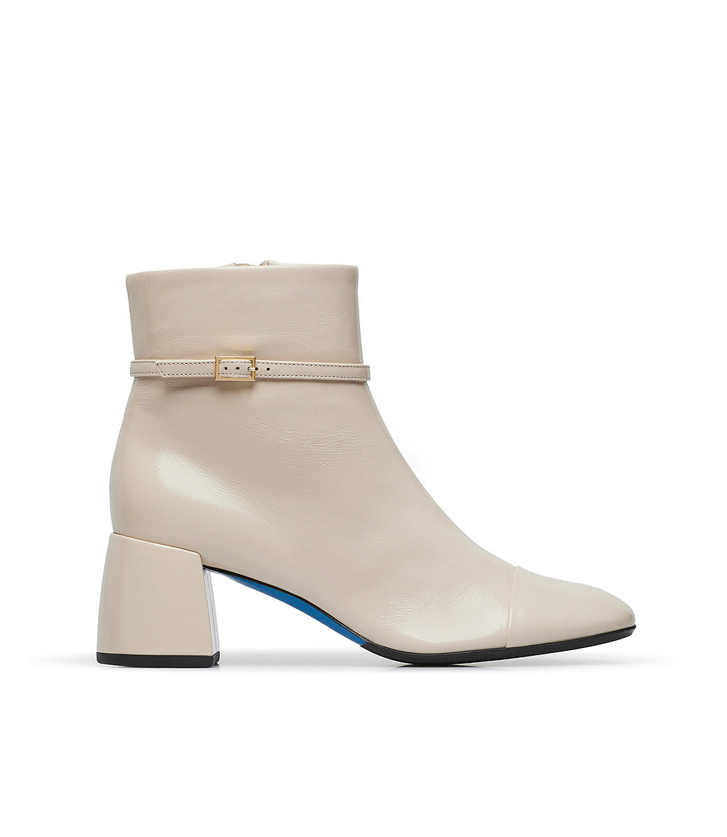 Loriblu Stivaletto in pelle lucida sabbia con cinturino Promozione