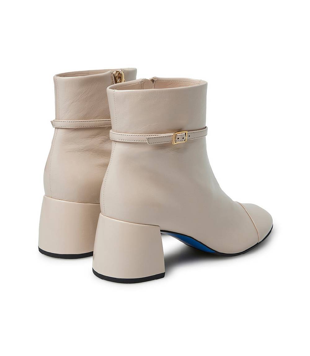 Loriblu Stivaletto in pelle lucida sabbia con cinturino Promozione