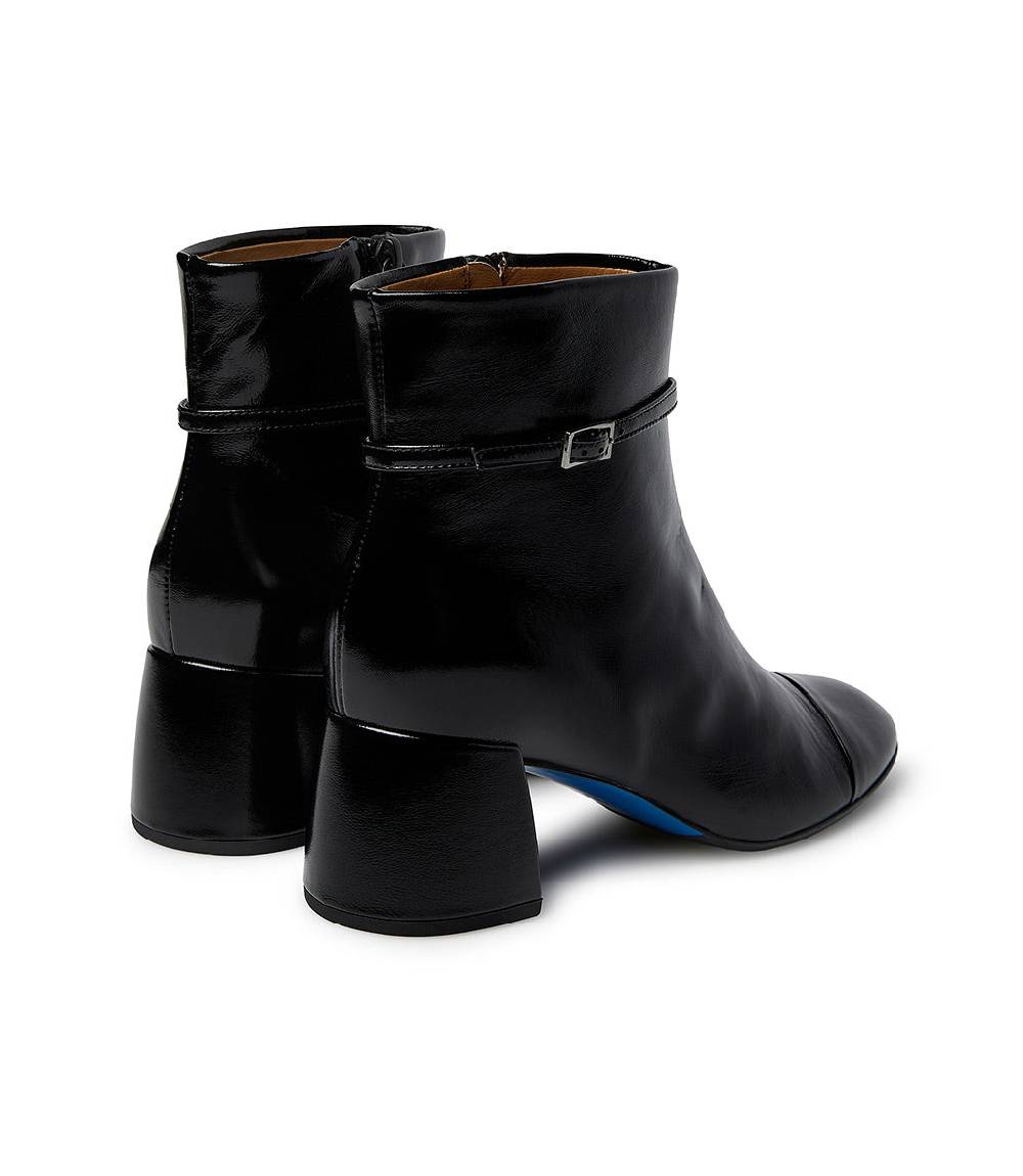 Loriblu Stivaletto in pelle lucida nera con cinturino Spedizione Gratuita