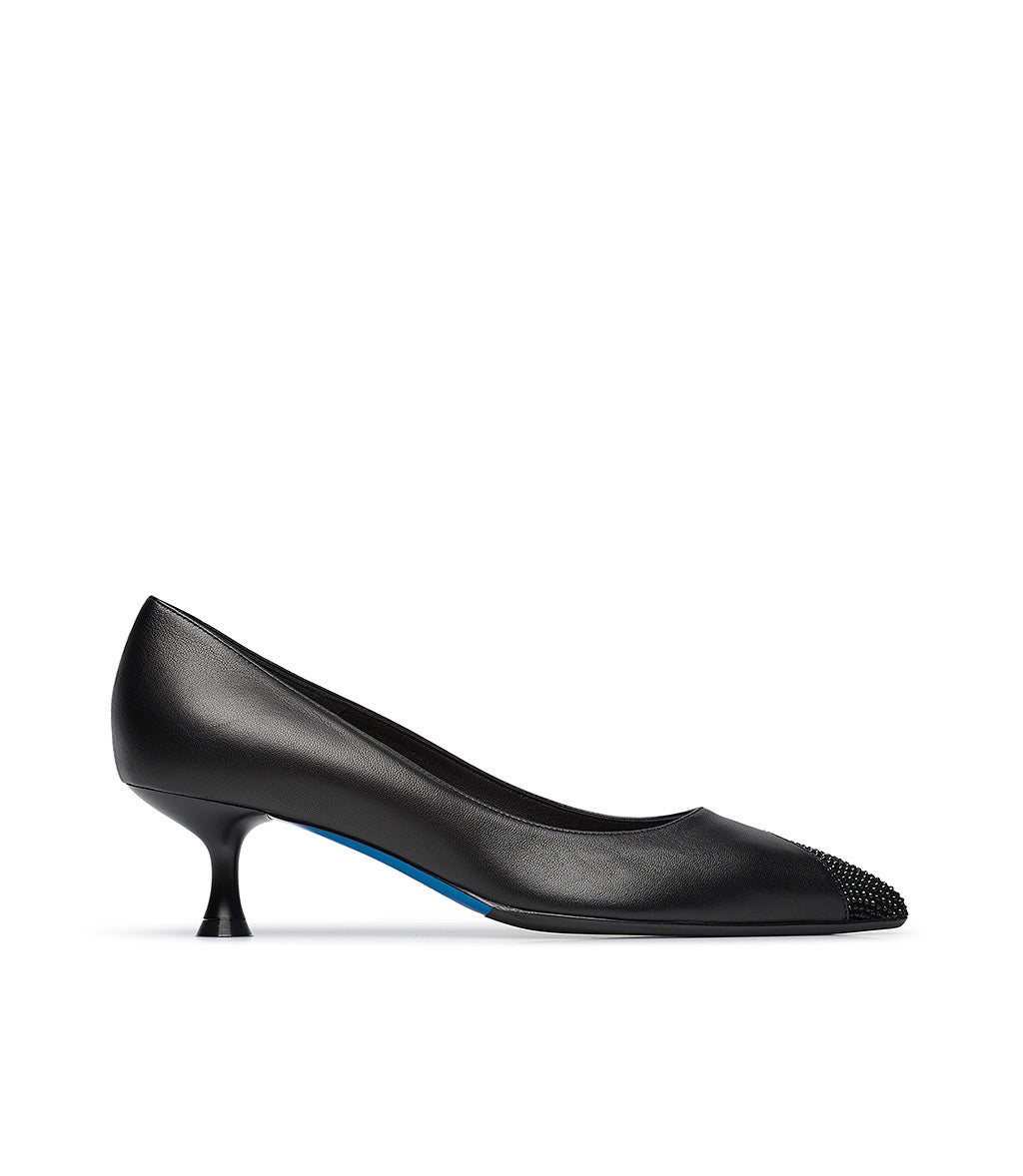 Loriblu Décolleté nappa nero con cristalli