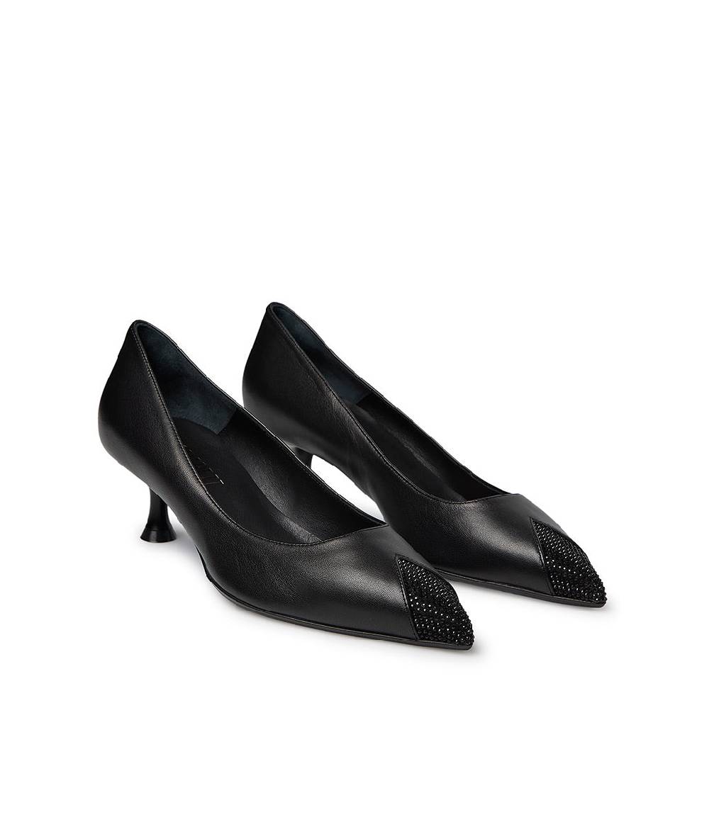 Loriblu Décolleté nappa nero con cristalli Negozi Online