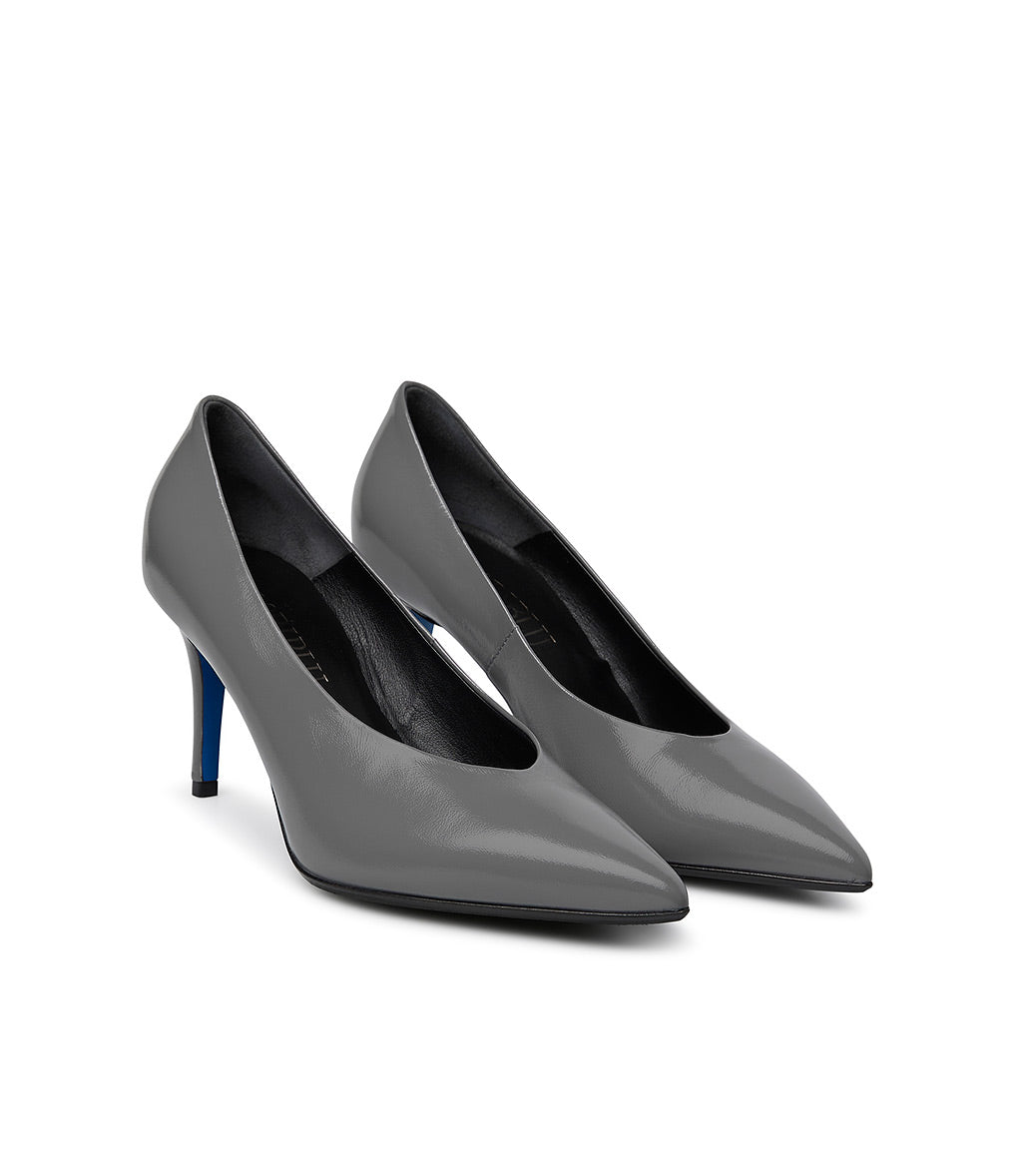 Loriblu Décolleté in pelle lucida grigia Online
