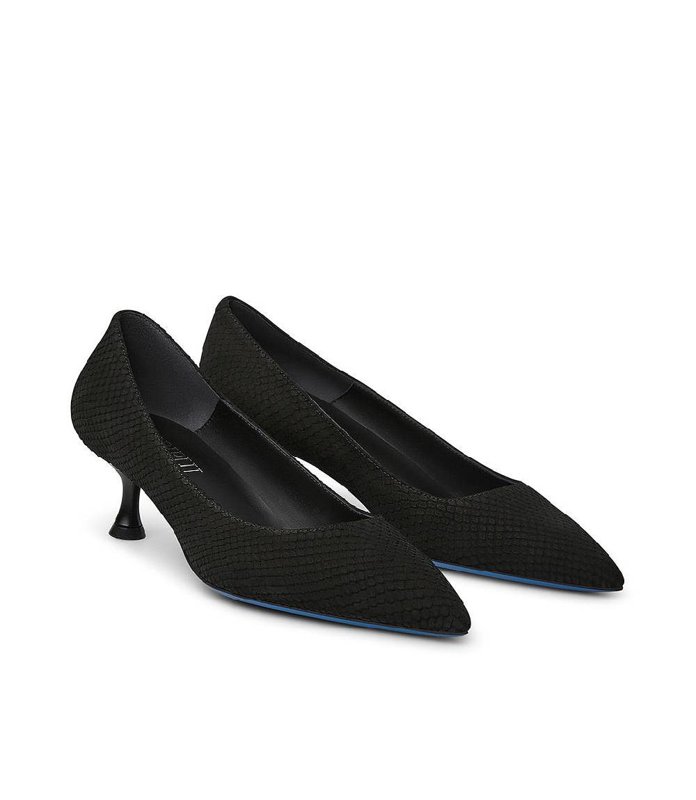 Loriblu Decollete in nabuk testurizzato nero Consegna Veloce