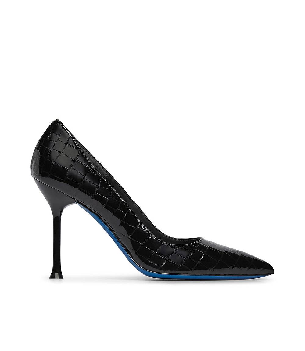 Loriblu Decollete in vernice testurizzata nera