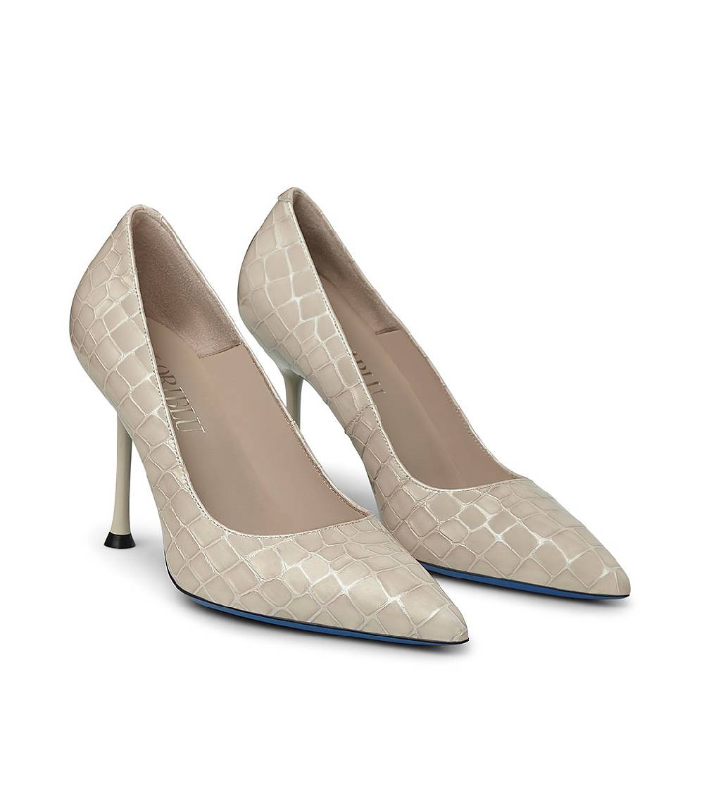 Loriblu Decollete in pelle testurizzata beige Novità