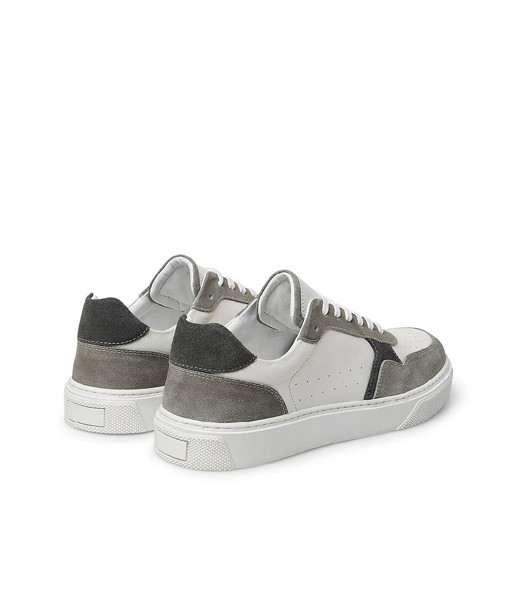 Loriblu Sneaker in pelle bianca e camoscio tortora In Linea