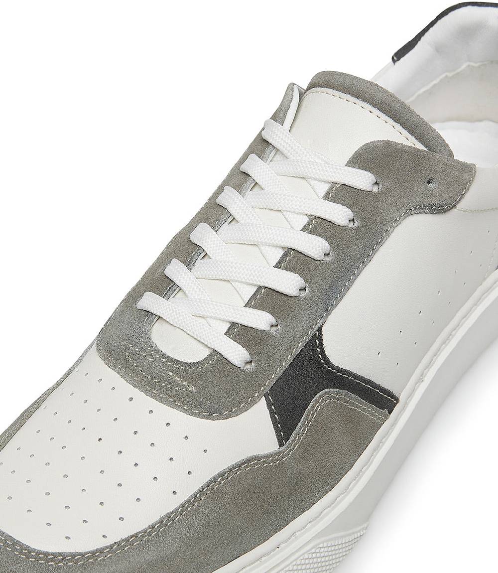 Loriblu Sneaker in pelle bianca e camoscio tortora In Linea