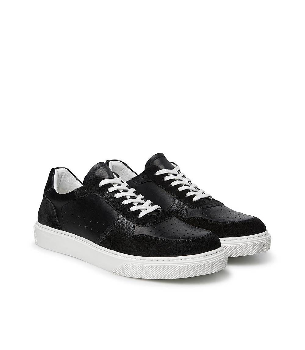 Loriblu Sneaker in pelle e camoscio nero Nuovo
