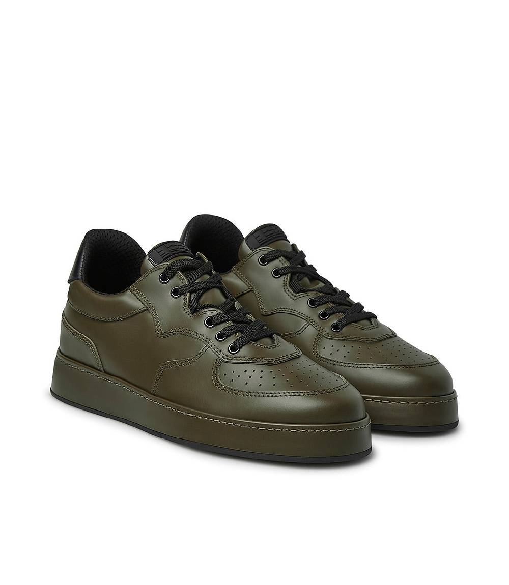Loriblu Sneakers in pelle verde e nera Vendita