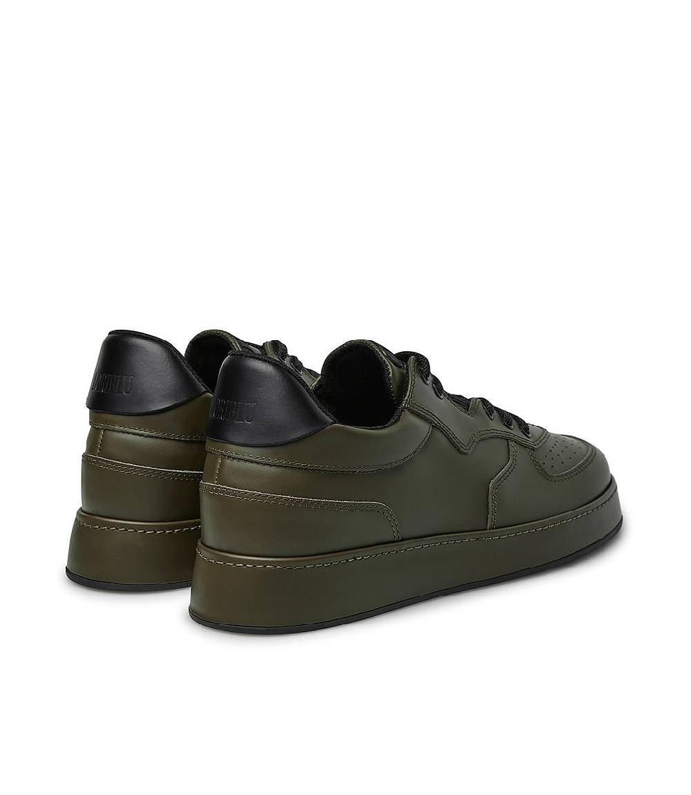 Loriblu Sneakers in pelle verde e nera Vendita