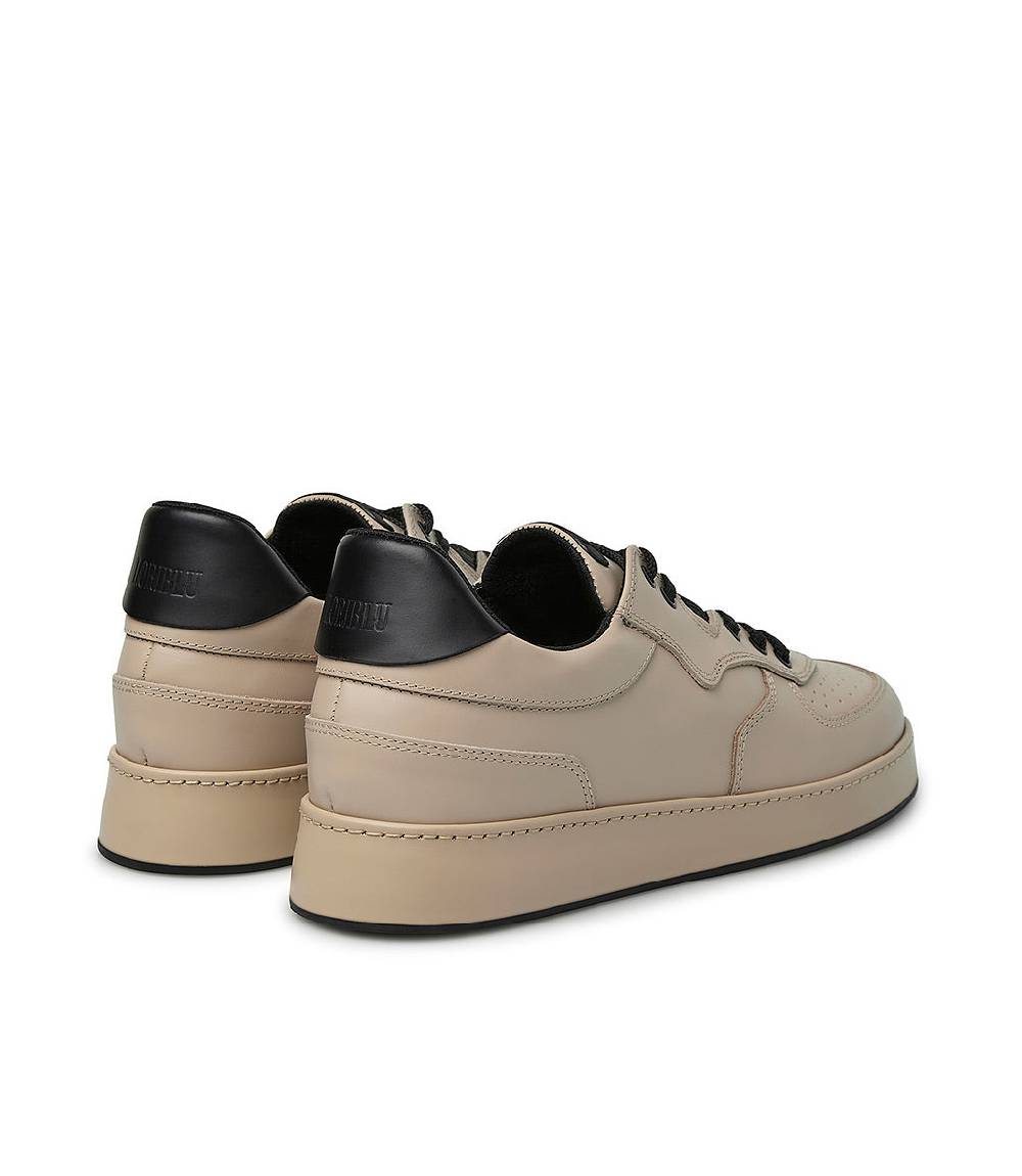 Loriblu Sneakers in pelle beige e nero Spedizione Gratuita