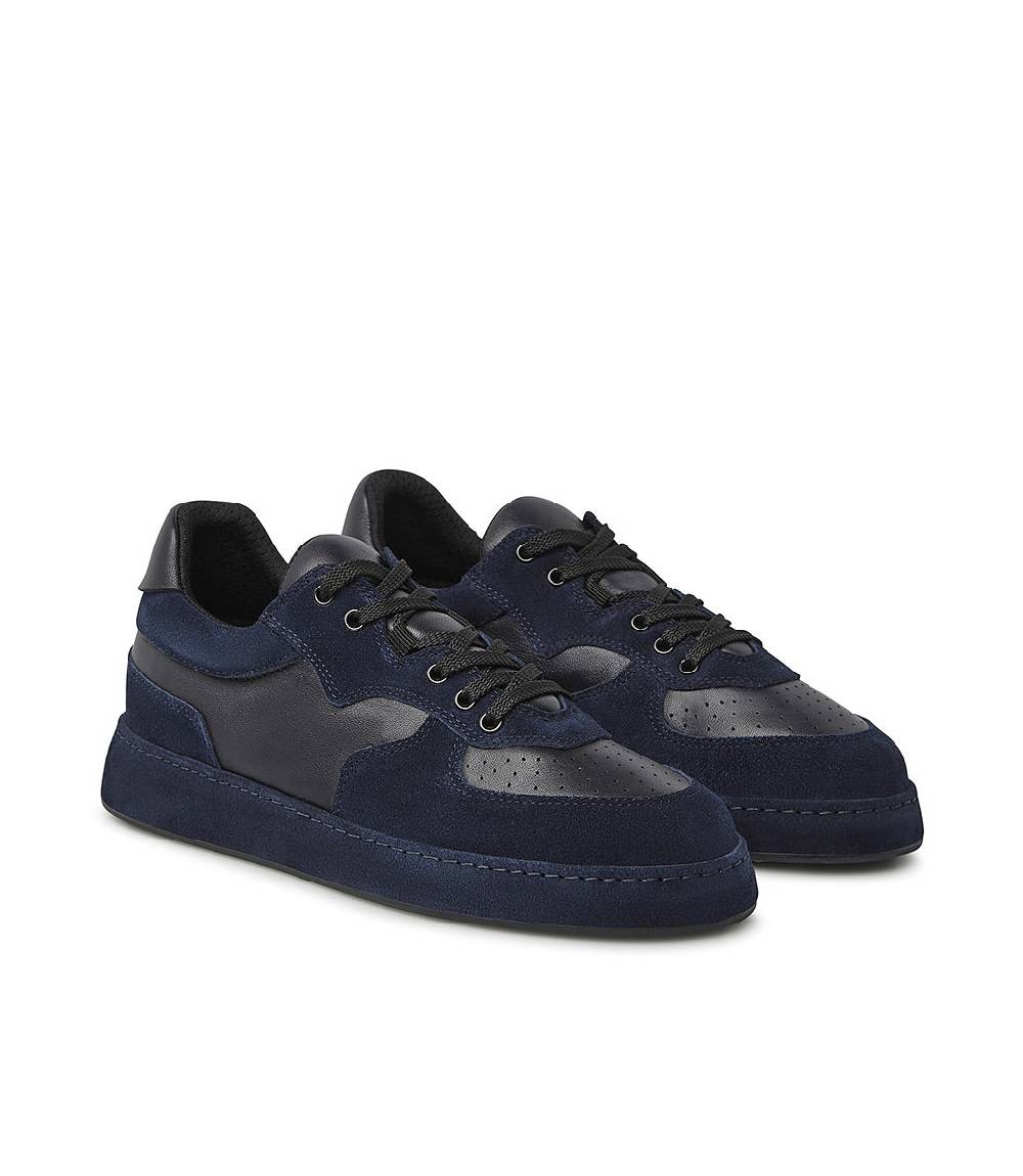 Loriblu Sneakers in nappa e camoscio blu scuro Qualità Garantita