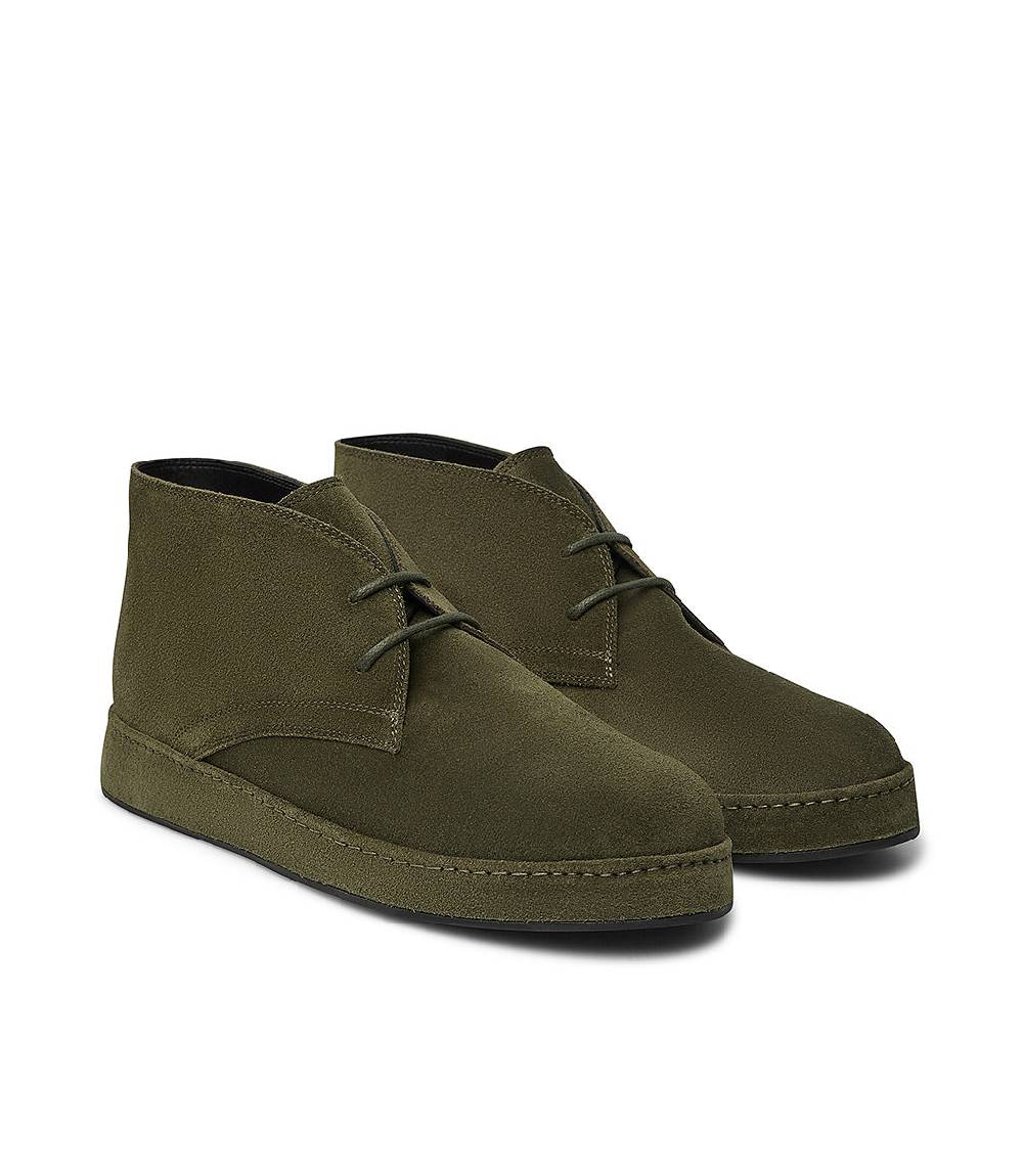 Loriblu Polacchini in pelle scamosciata verde Fino Al -60%