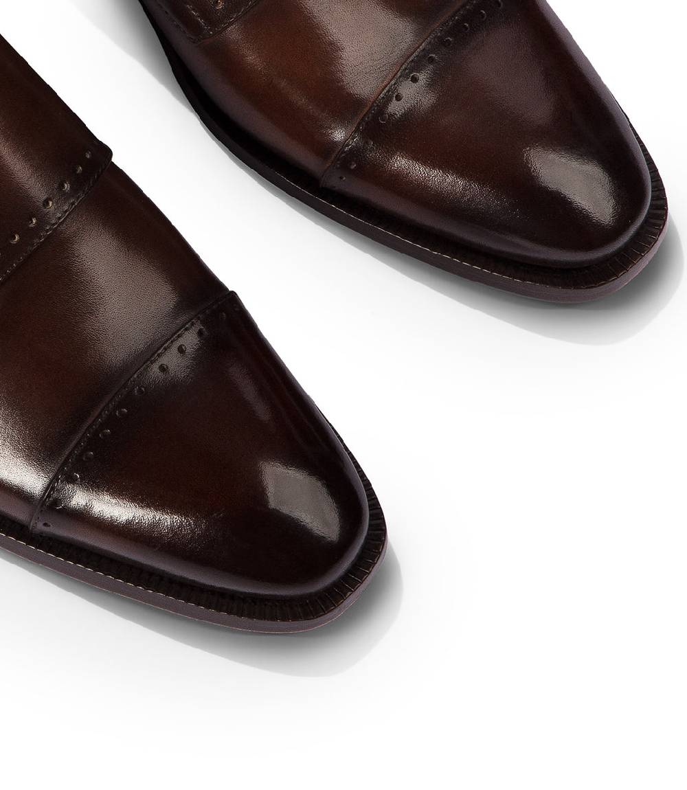 Loriblu Monk strap in pelle marrone brogue Online
