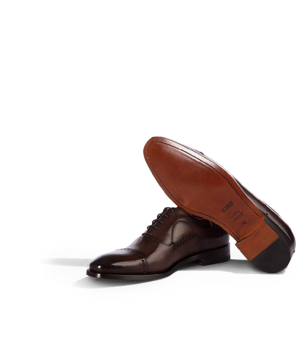 Loriblu Oxford in pelle marrone brogue Saldi