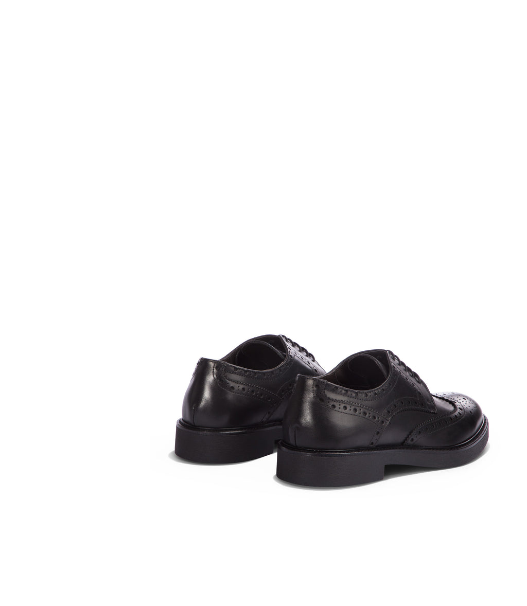 Loriblu Derby in pelle brogue nero Hotsell