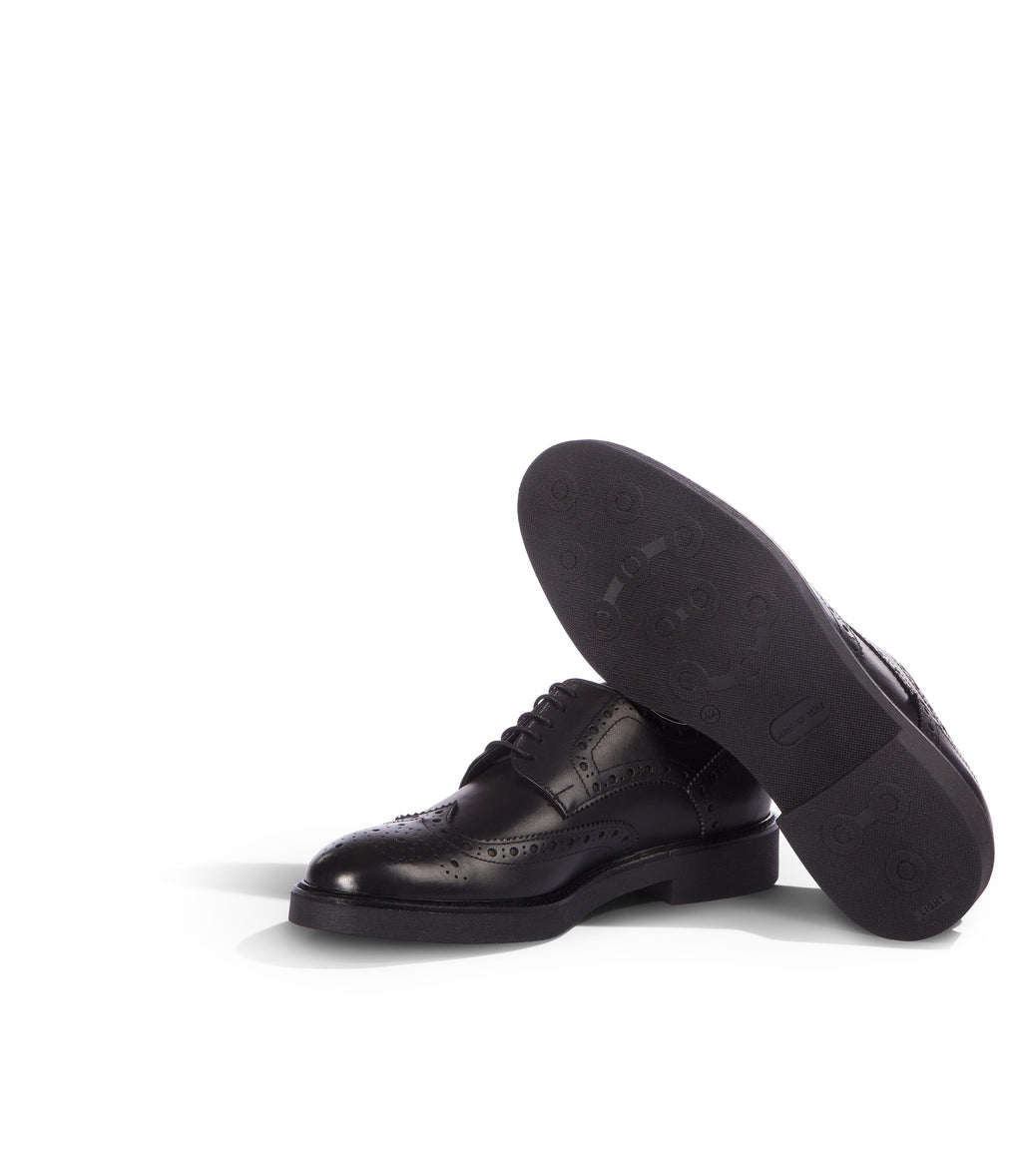 Loriblu Derby in pelle brogue nero Hotsell