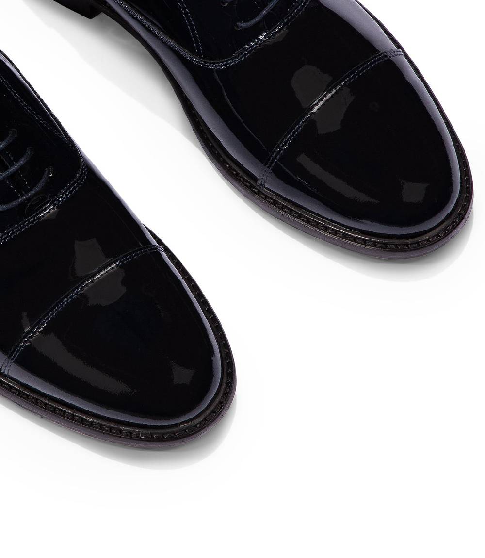 Loriblu Stringate oxford in vernice blu 2025