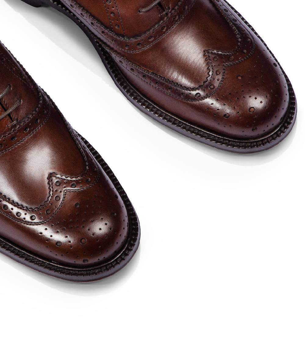 Loriblu Stringate oxford in pelle brogue marrone 2025