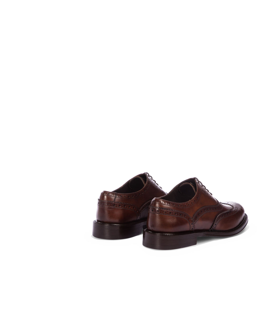 Loriblu Stringate oxford in pelle brogue marrone 2025