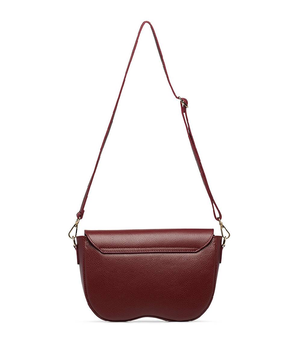 Loriblu Borsa a tracolla in pelle rosso scuro testurizzata Pezzi Unici