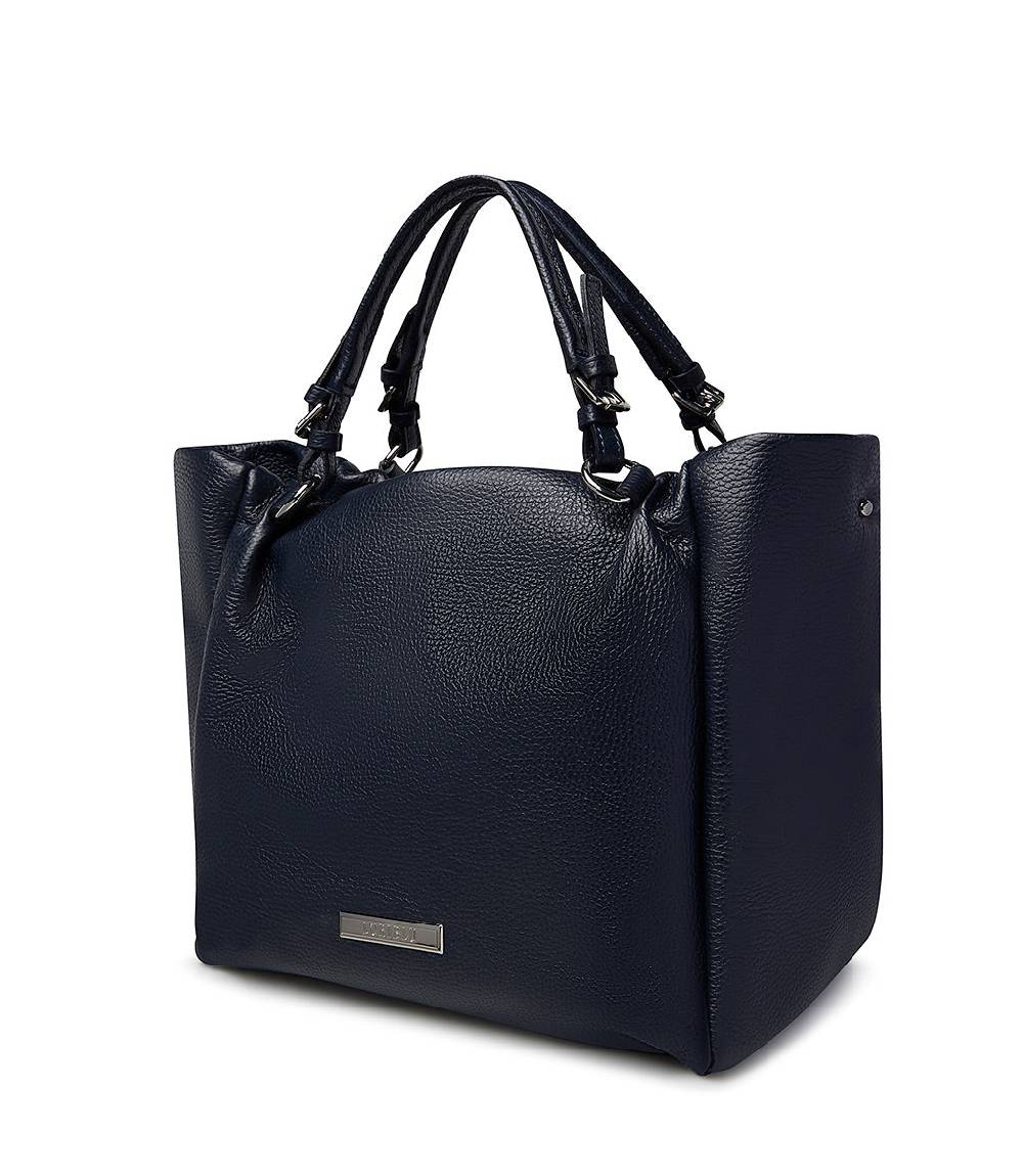 Loriblu Borsa in pelle martellata blu Qualità Garantita