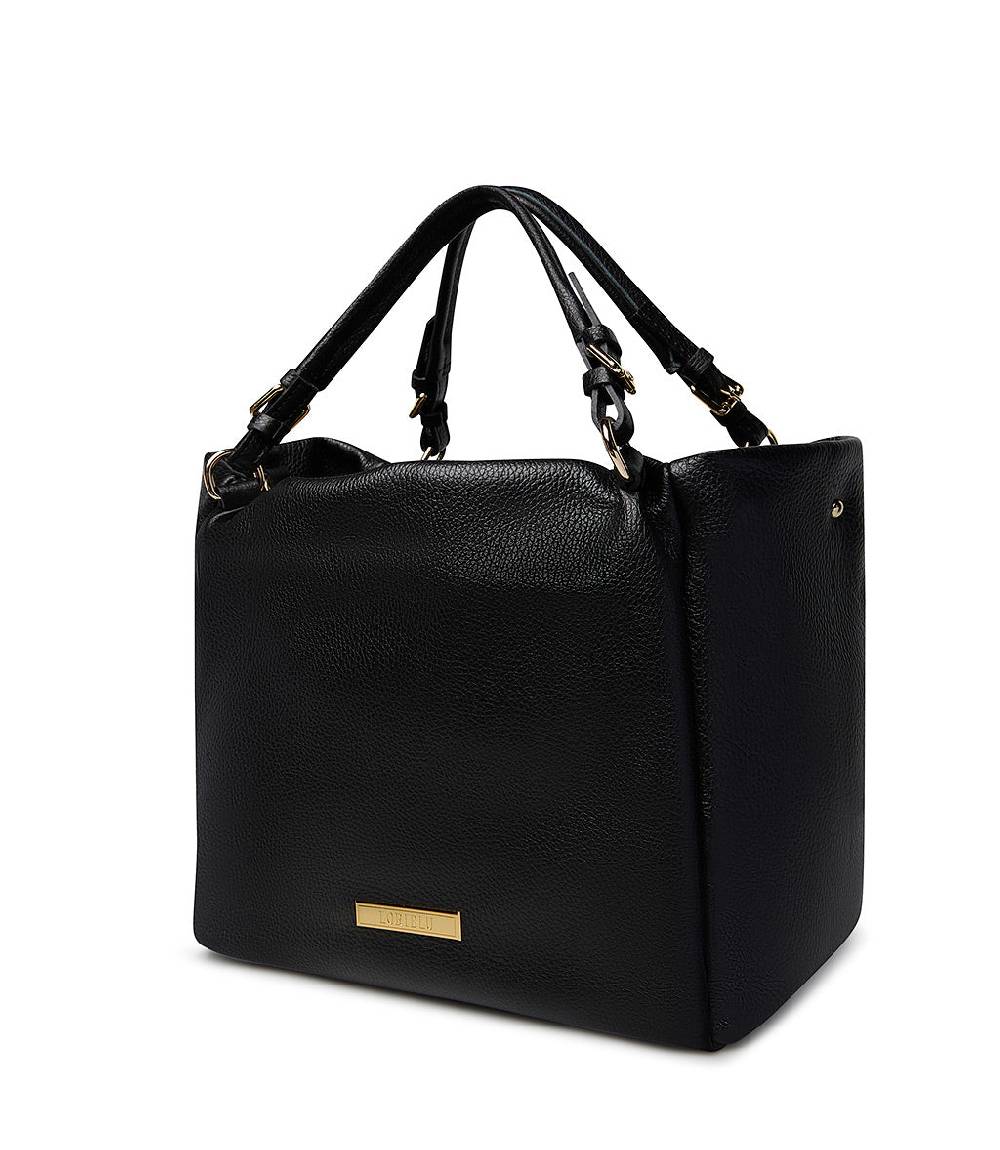 Loriblu Borsa nera in pelle martellata Negozi Online